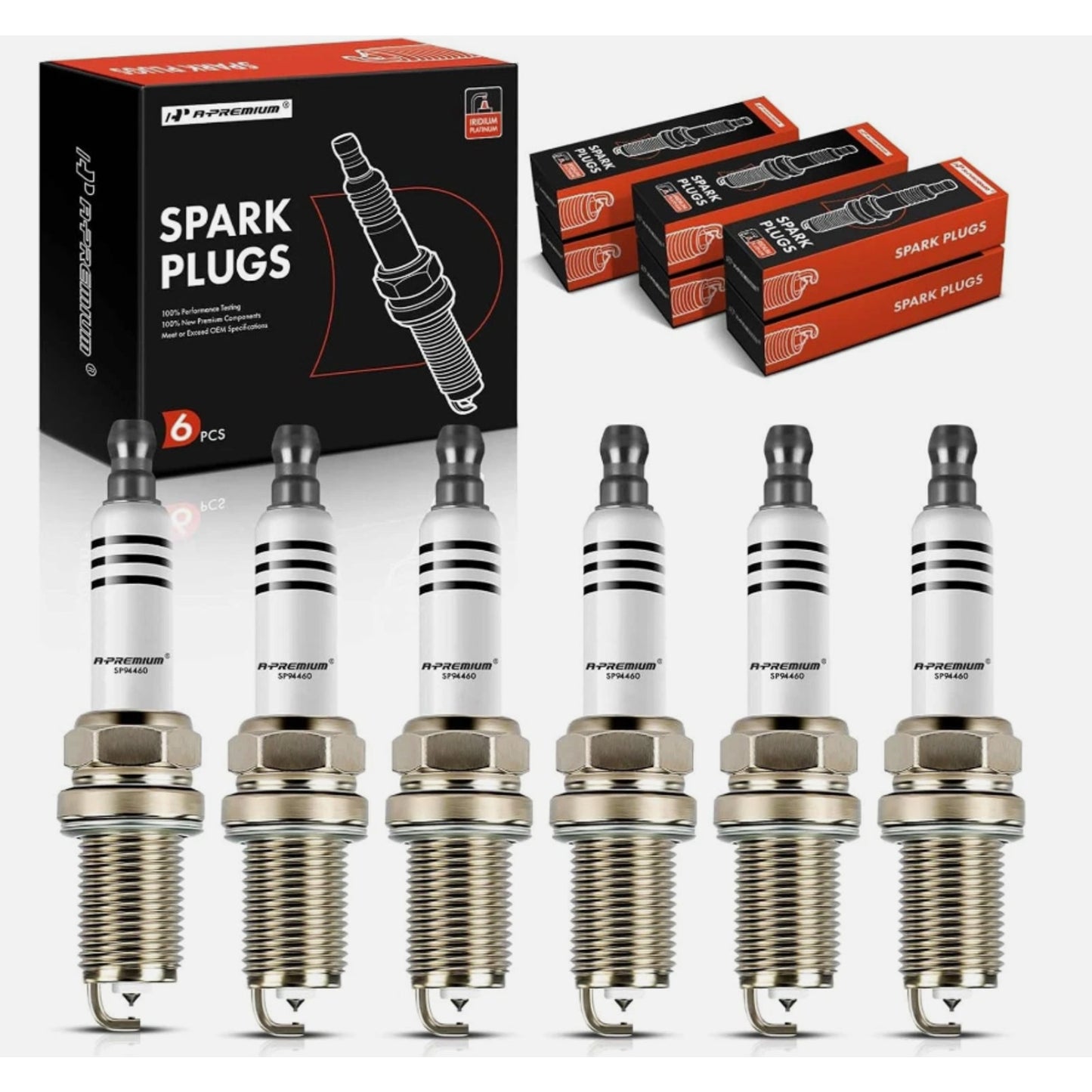 Iridium Platinum Spark Plugs Compatible with Audi Q5 2013-2017, Q7, A6