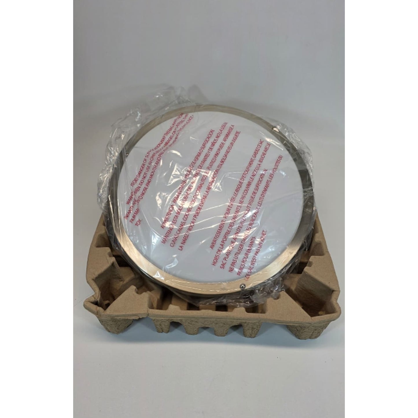 Commercial Electric DC Series 16 in. Contemporary Brushed Nickel Flush Mount