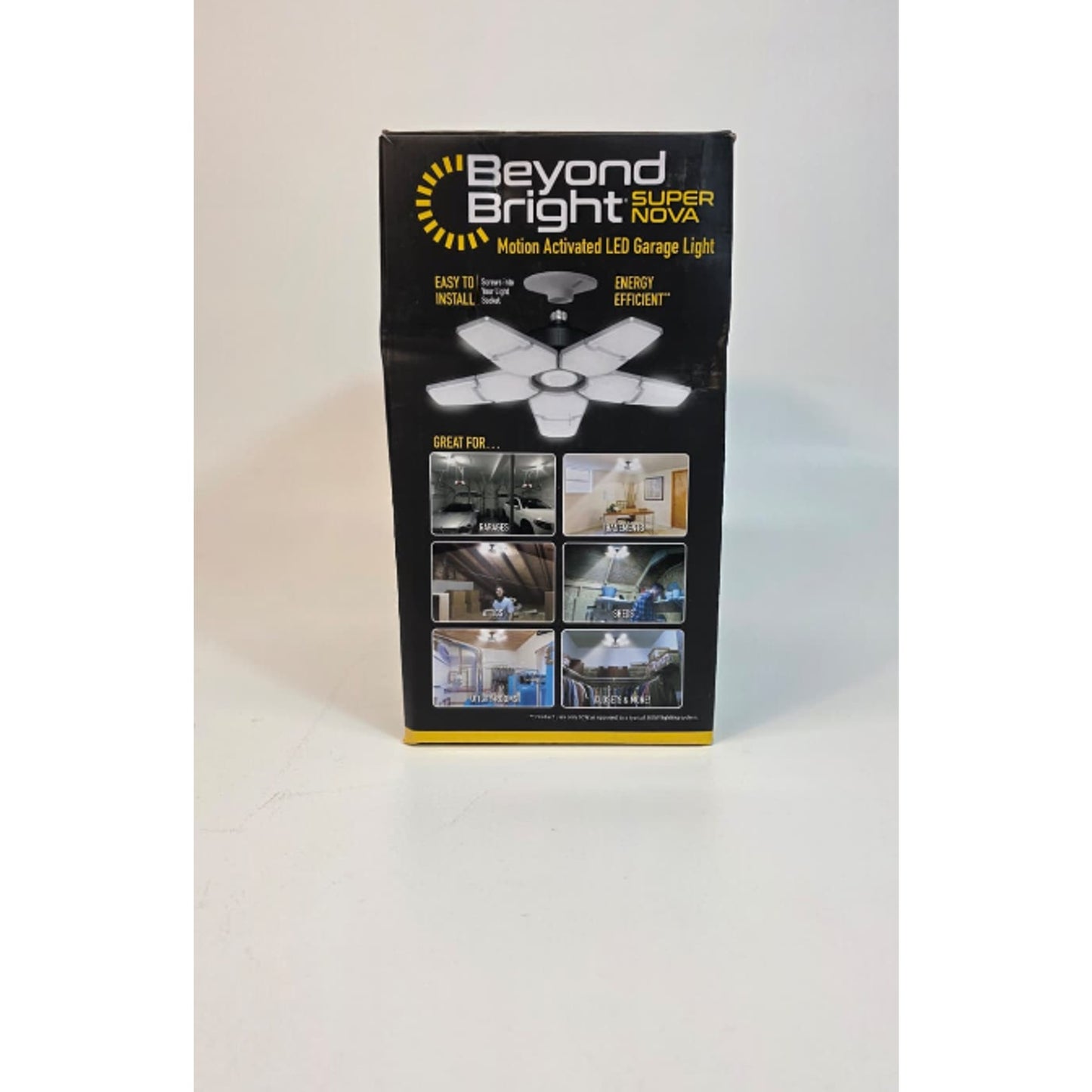 40-Watt Motion-Activated LED Garage Light with 10-Adjustable Panels, 372 LED Bul