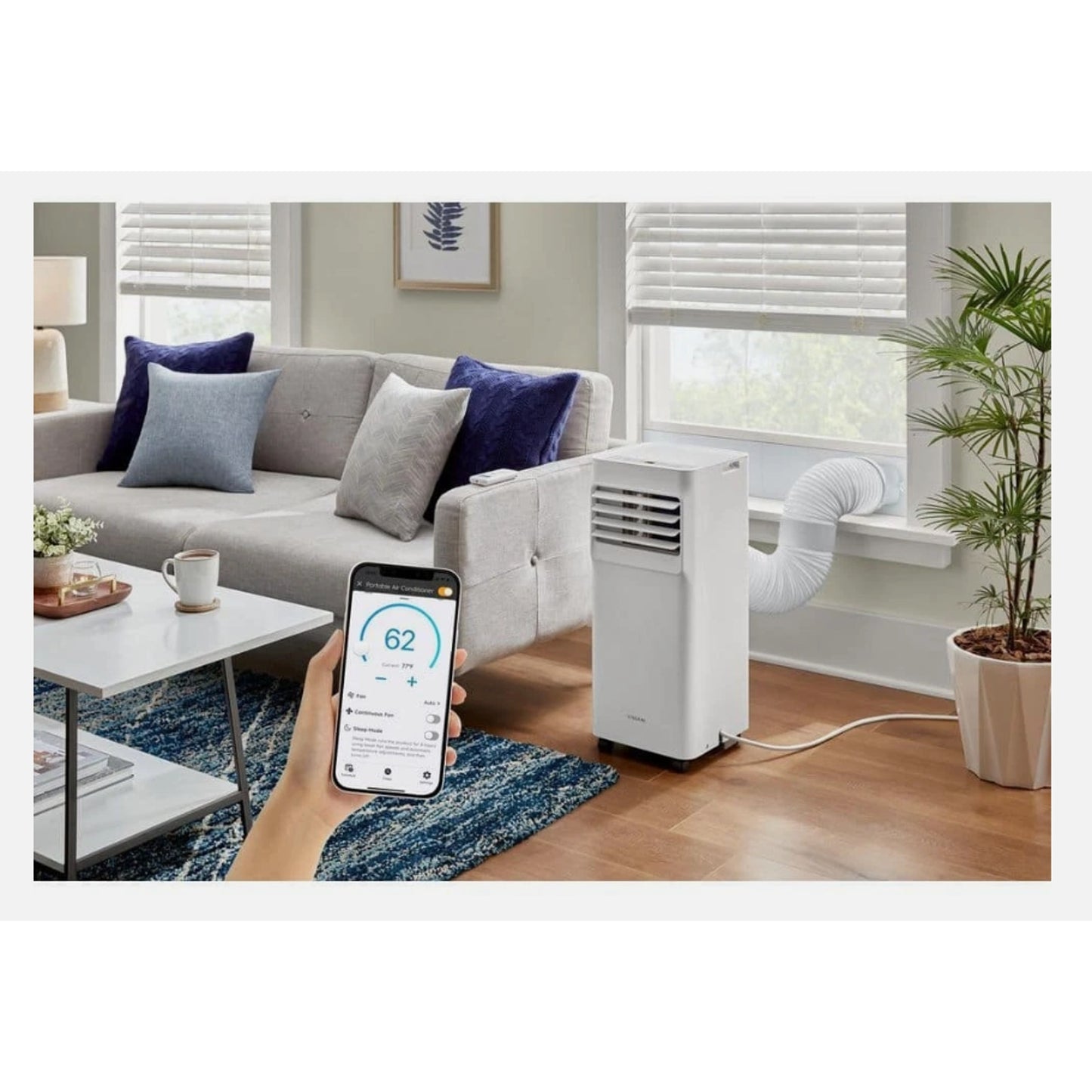 Vissani 6,000 BTU 115-Volt Portable Air Conditioner w/ Hubspace for 250 sq. ft.