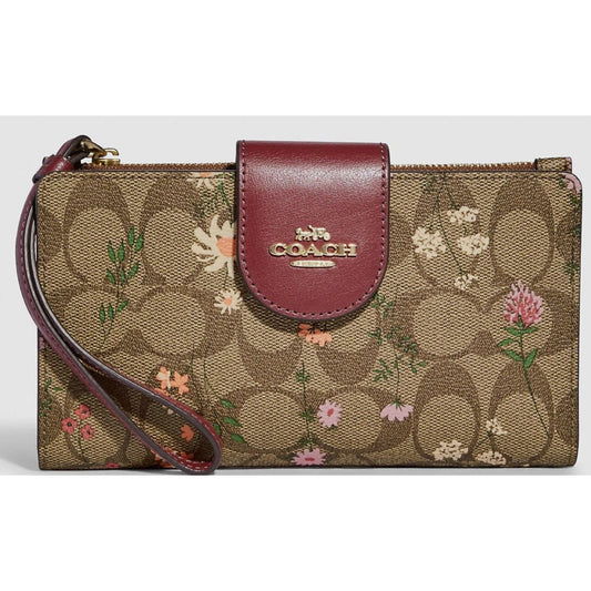 New Coach Wildflower Floral Phone Wallet Wristlet Bag-Manufacture Packaging