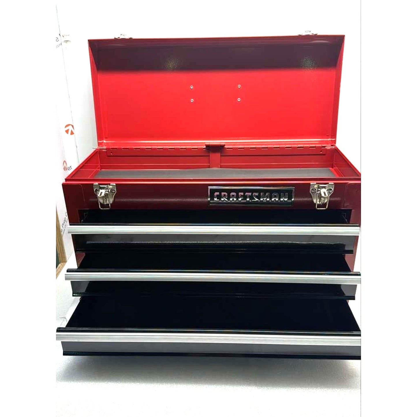 CRAFTSMAN Portable 20.5-In Ball-Bearing 3-Drawer Red Steel Lockable Tool Box