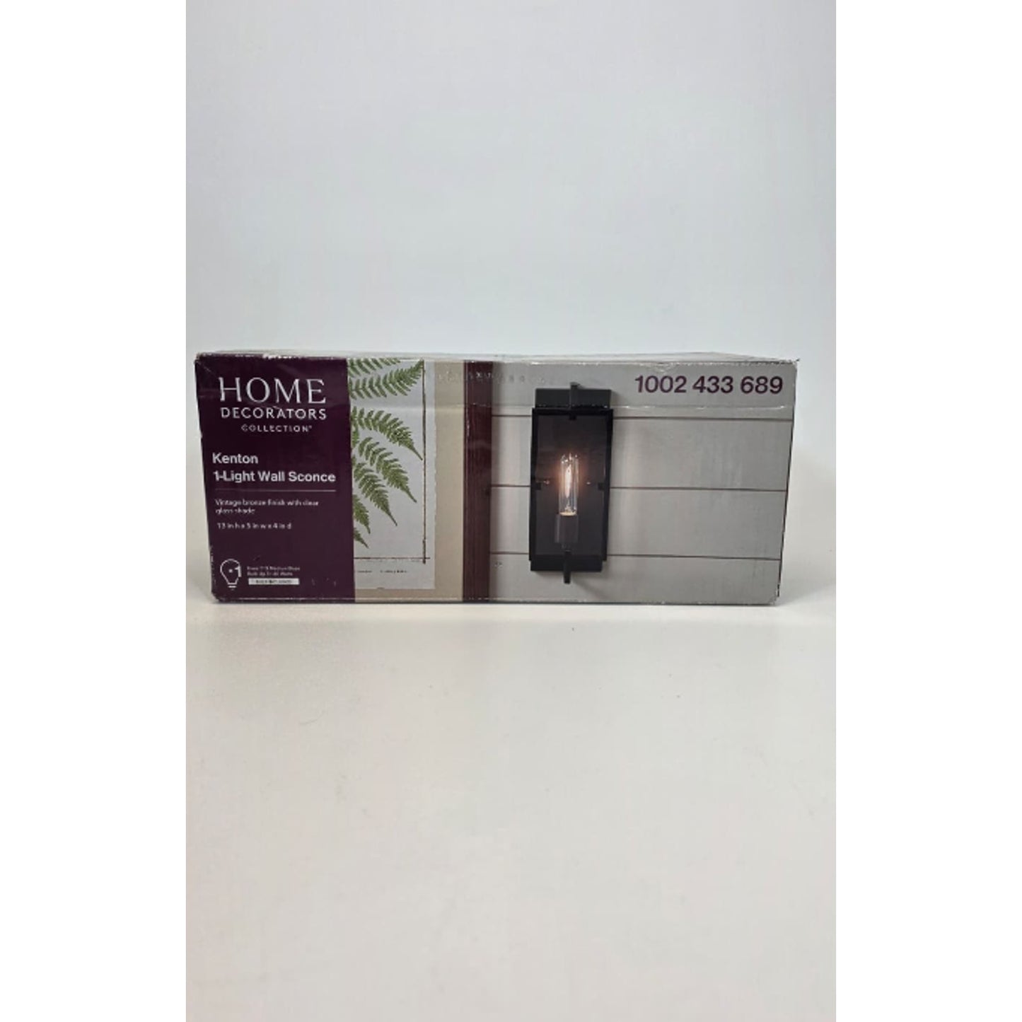 Home Decorators Kenton 4.75 in. 1-Light Bronze Wall Sconce w/ Cage Frame Detail