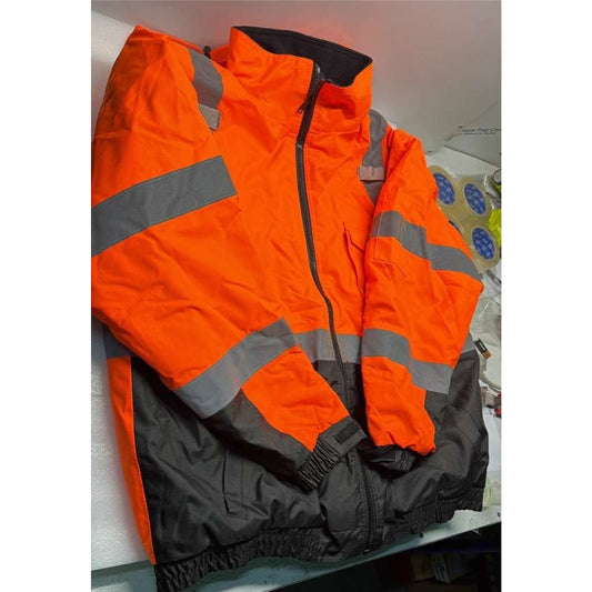 Ergodyne GloWear 8377 Hi-Vis Winter Bomber Jacket Type R Class 3 Orange Size XL