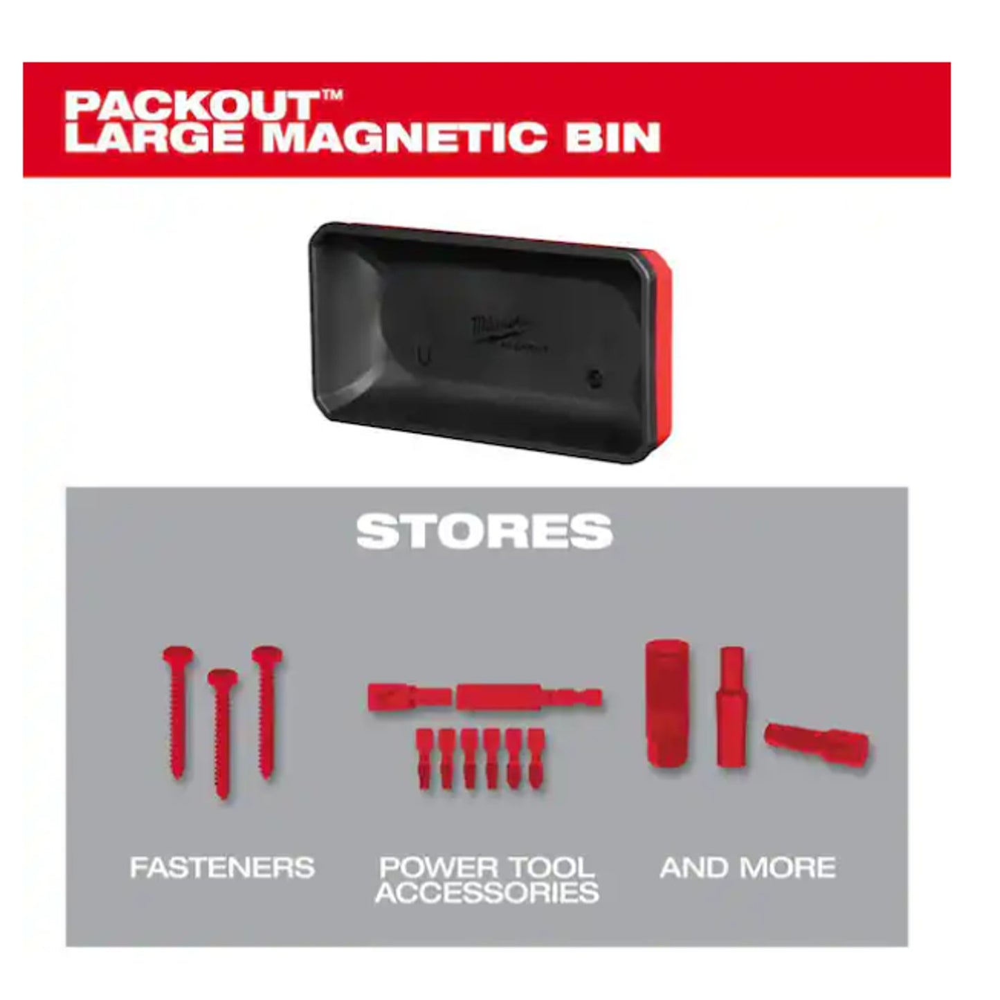 Milwaukee 48-22-8071 Milwaukee Tool PACKOUT Large Magnetic Bin