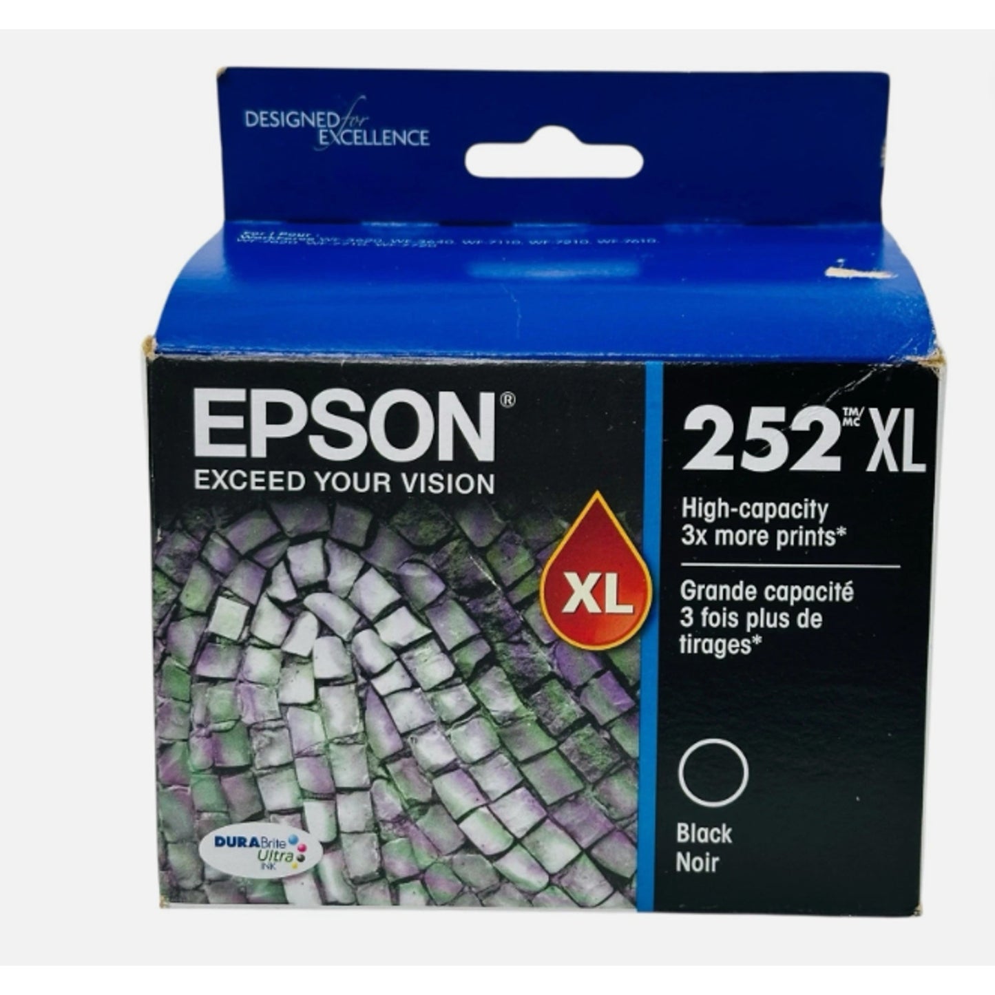 Genuine Epson 252XL Black Ink Cartridge High Yield T252XL120, 010343910331