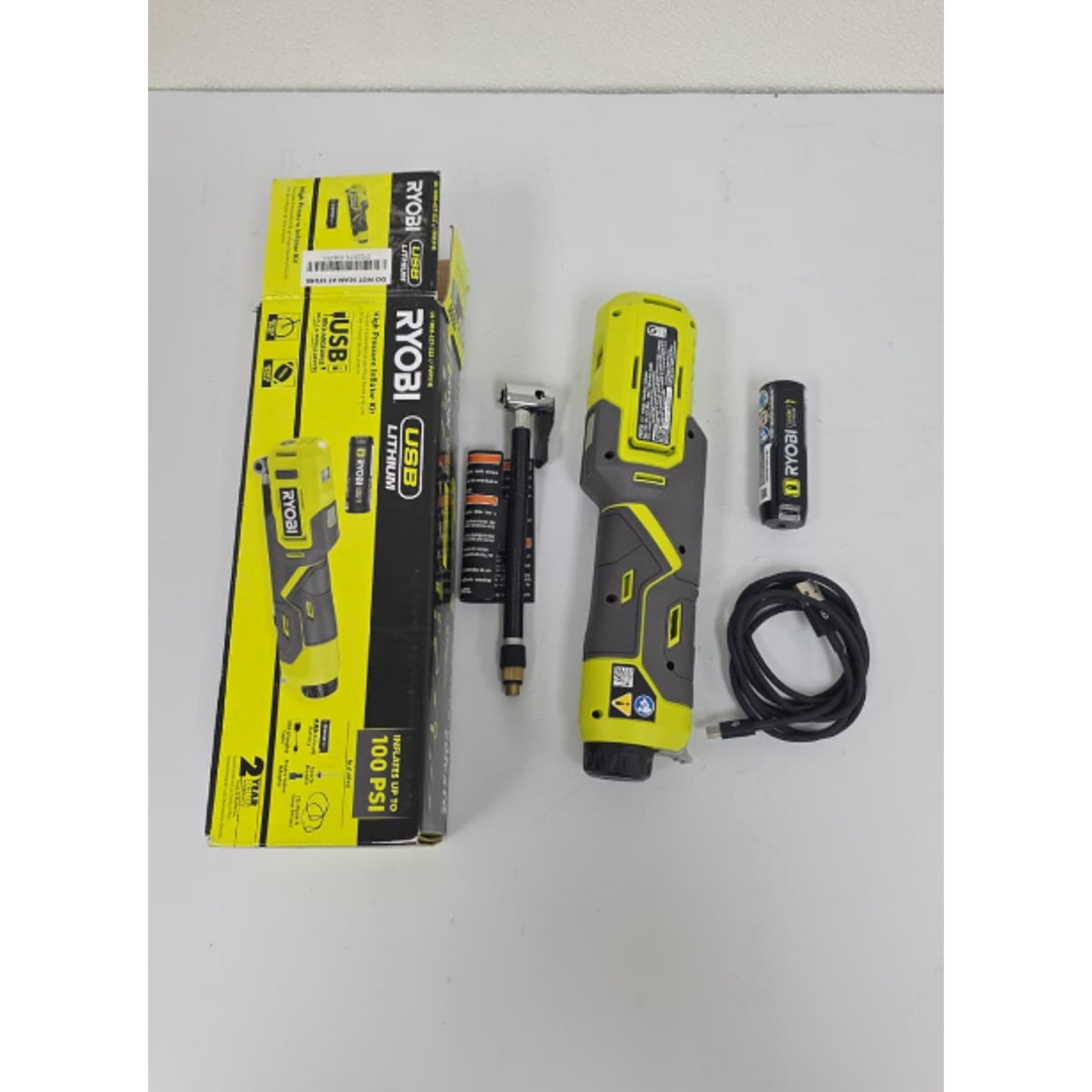 RYOBI FVIF51K USB Lithium Cordless Bike & Ball Pump Inflator Kit
