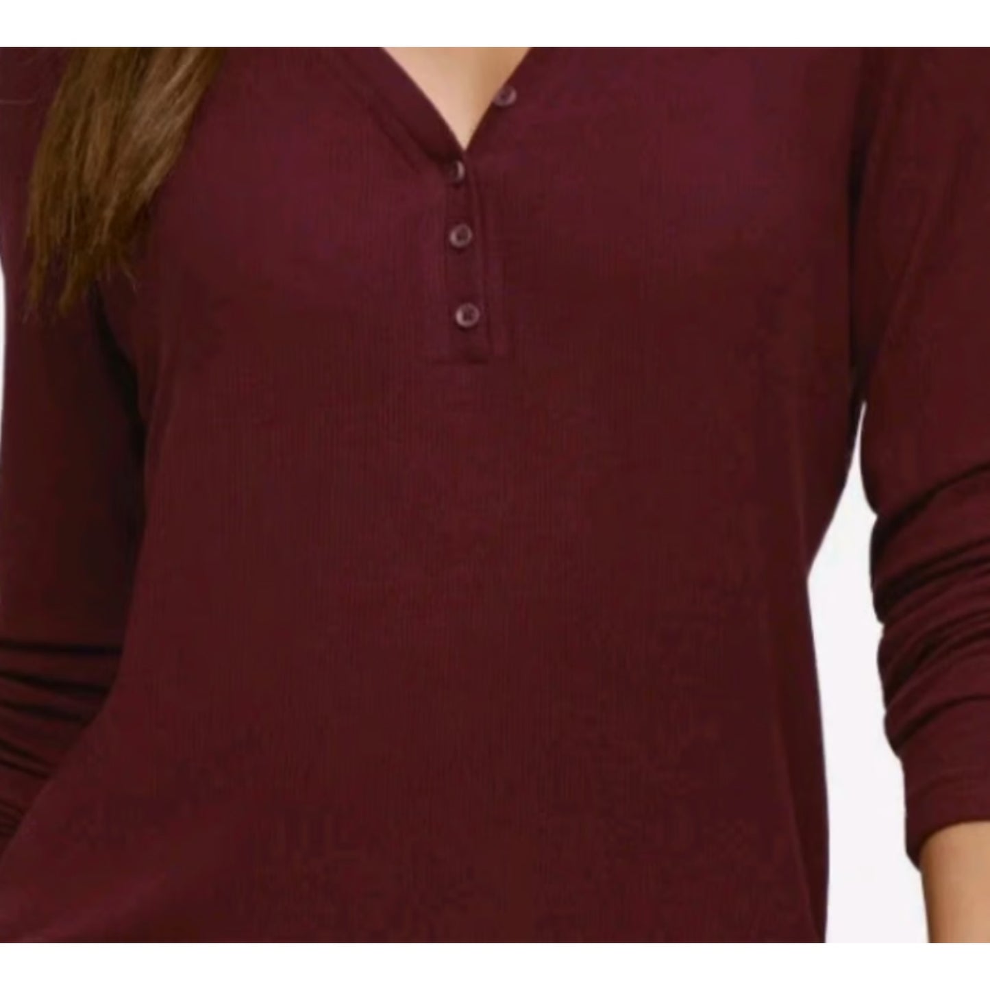 Banana Republic Womens 2-Piece Rib Lounge Soft Modal Blend XS Red Maroon