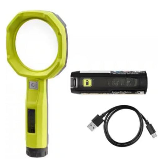 FVL55K Fits For RYOBI Lithium Cordless 200 Lumens Magnifying Light Kit with 2.0 Ah Battery and USB Charging Cable