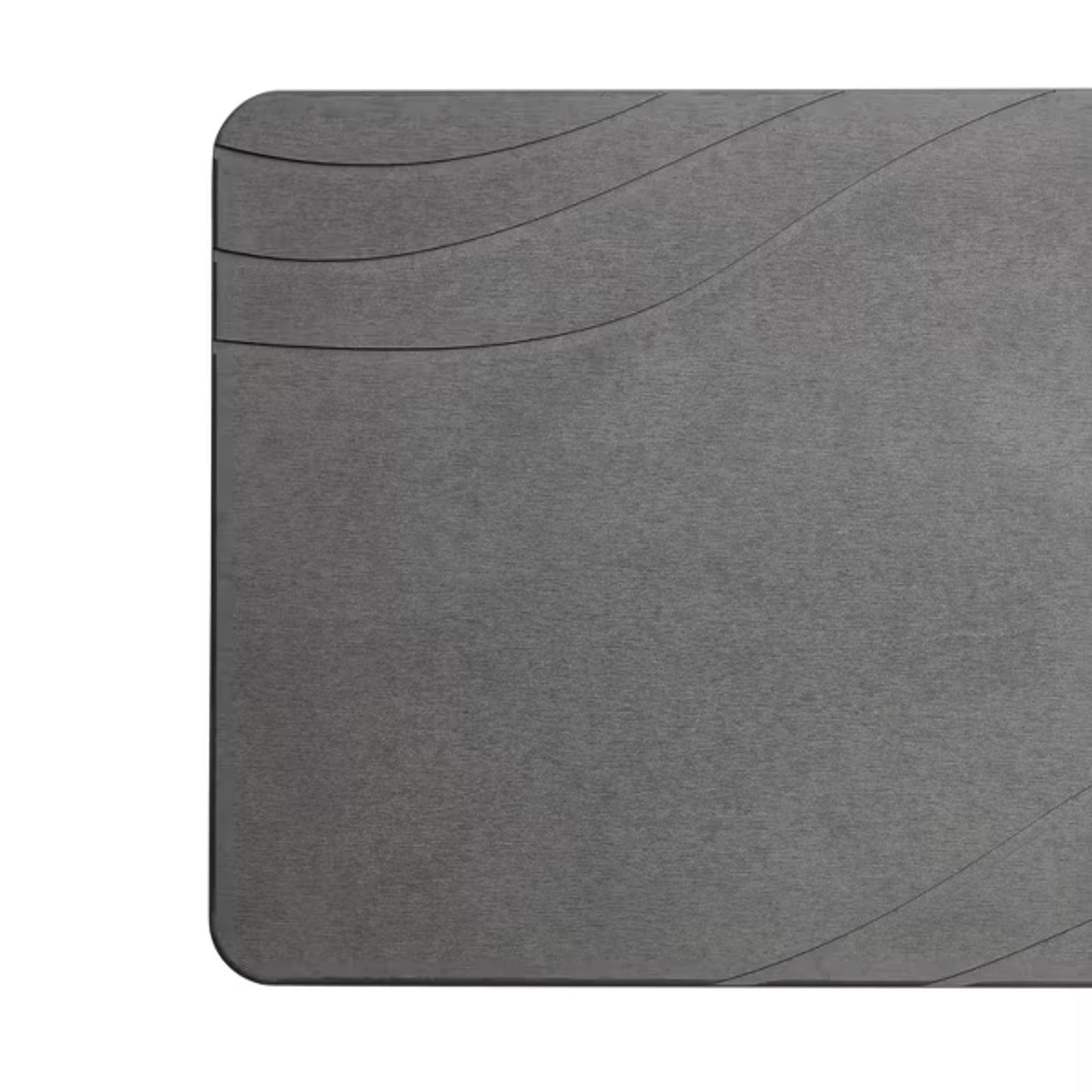 15.4"x23.6" Diatomaceous Stone Hard Bath Mat Graphite Gray