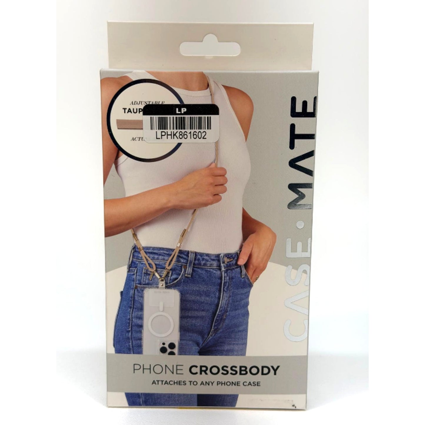 Case-Mate - Crossbody for Any Cell Phone - Taupe Rope