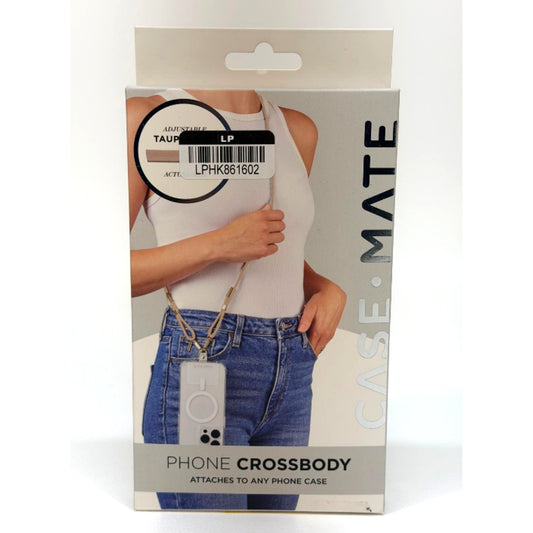 Case-Mate - Crossbody for Any Cell Phone - Taupe Rope