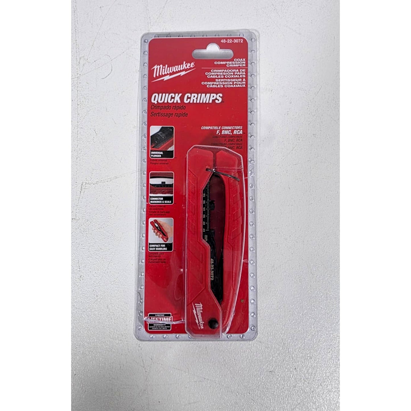 Milwaukee 48-22-3072 Coax Compression Crimper Quick Crimps
