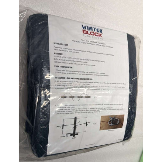 Winter Block 18’ ft. Round Pool Winter Cover for Above Ground Pools - 8-Year ...