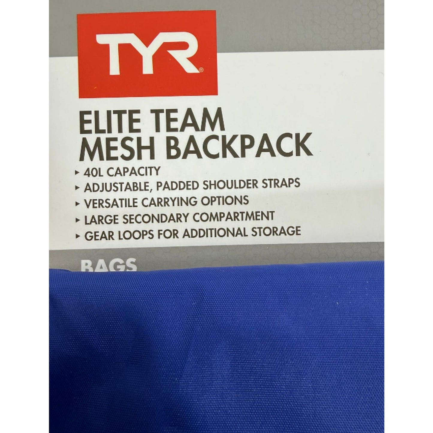 TYR Elite Team Mesh Backpack One Size Royal