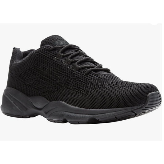 Propet Stability Fly Lace Up Mens Black Sneakers Casual Shoes MAA032M-BLK sz 10