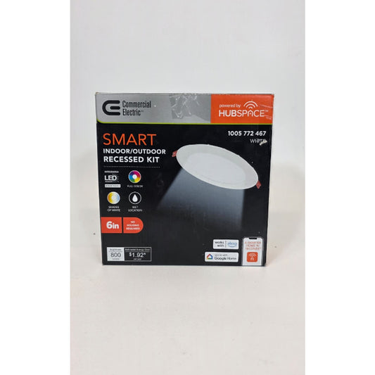 6 in. LED Round Smart RBG+ Tuneable White Canless Recessed Light for Kitchen Bat