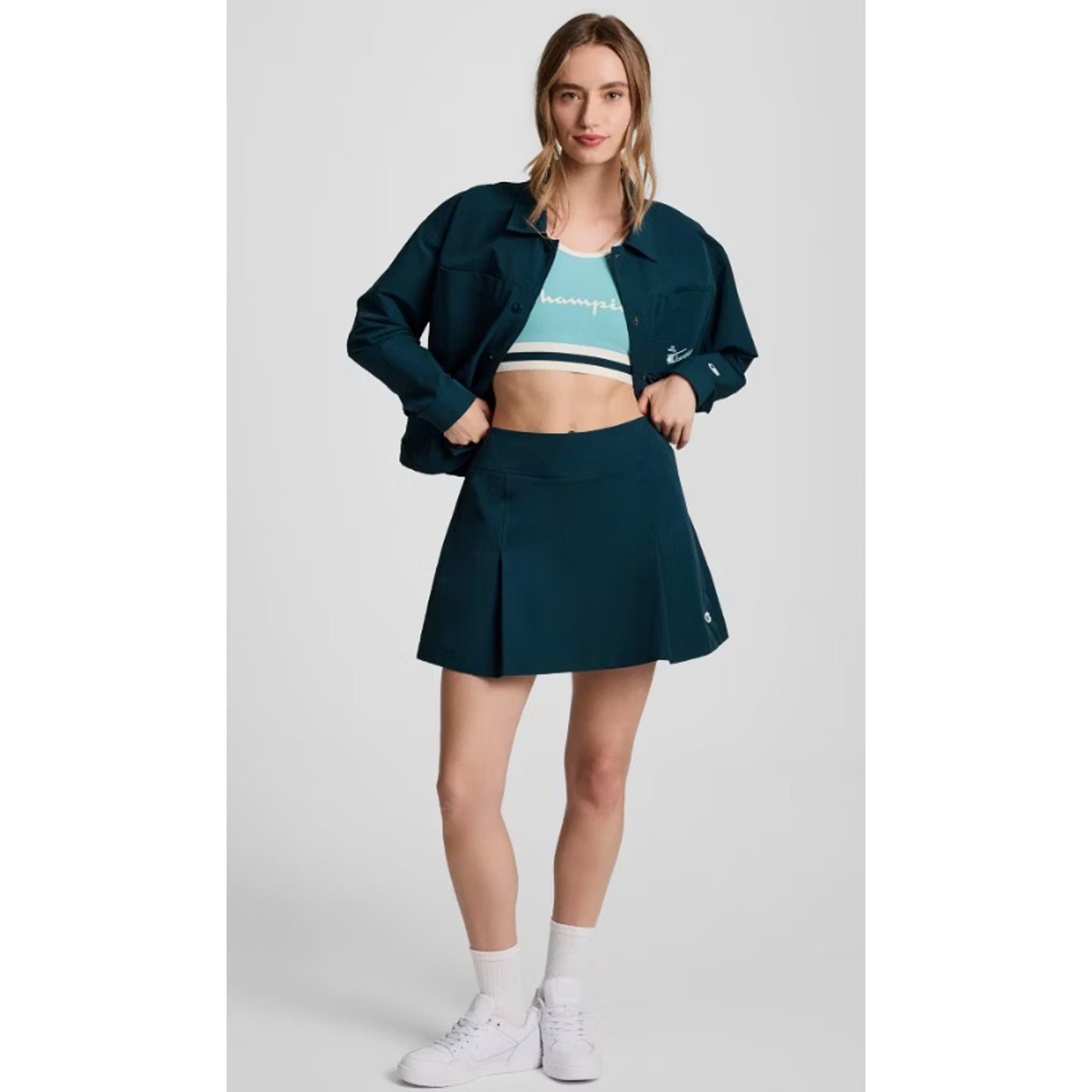 Champion Women's Pleated Skort - Teal Blue 10
