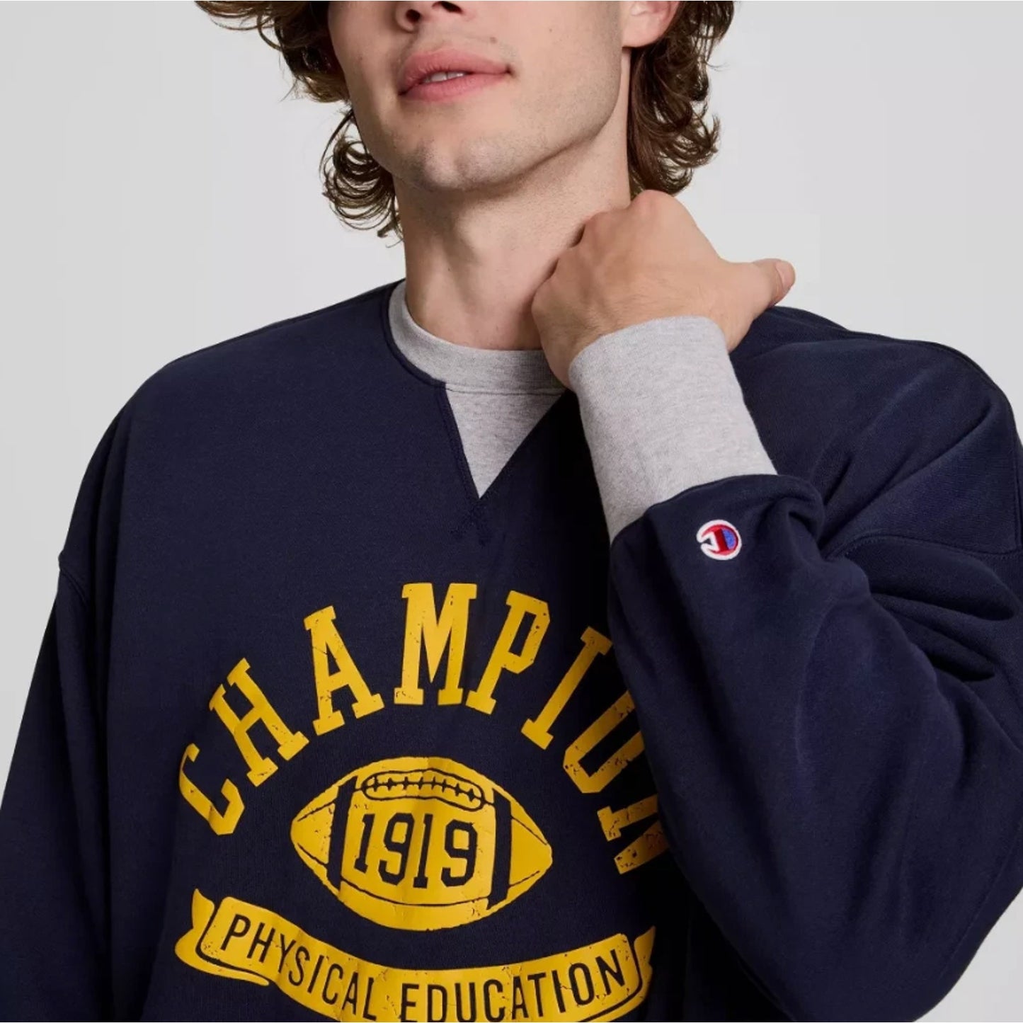 Champion Mens Physical Education Colorblocked Crewneck Sweatshirt Size XXL "NWT"