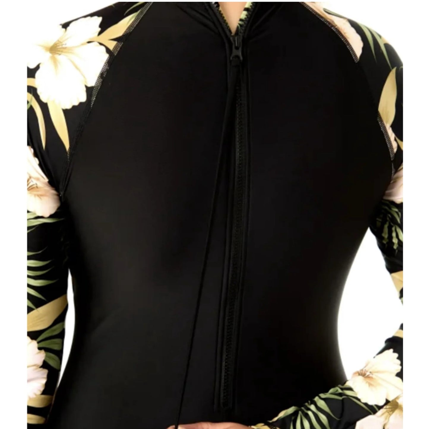 Hurley Women's UPF 50+ Stretch Long Sleeve One Piece Swimsuit Size S