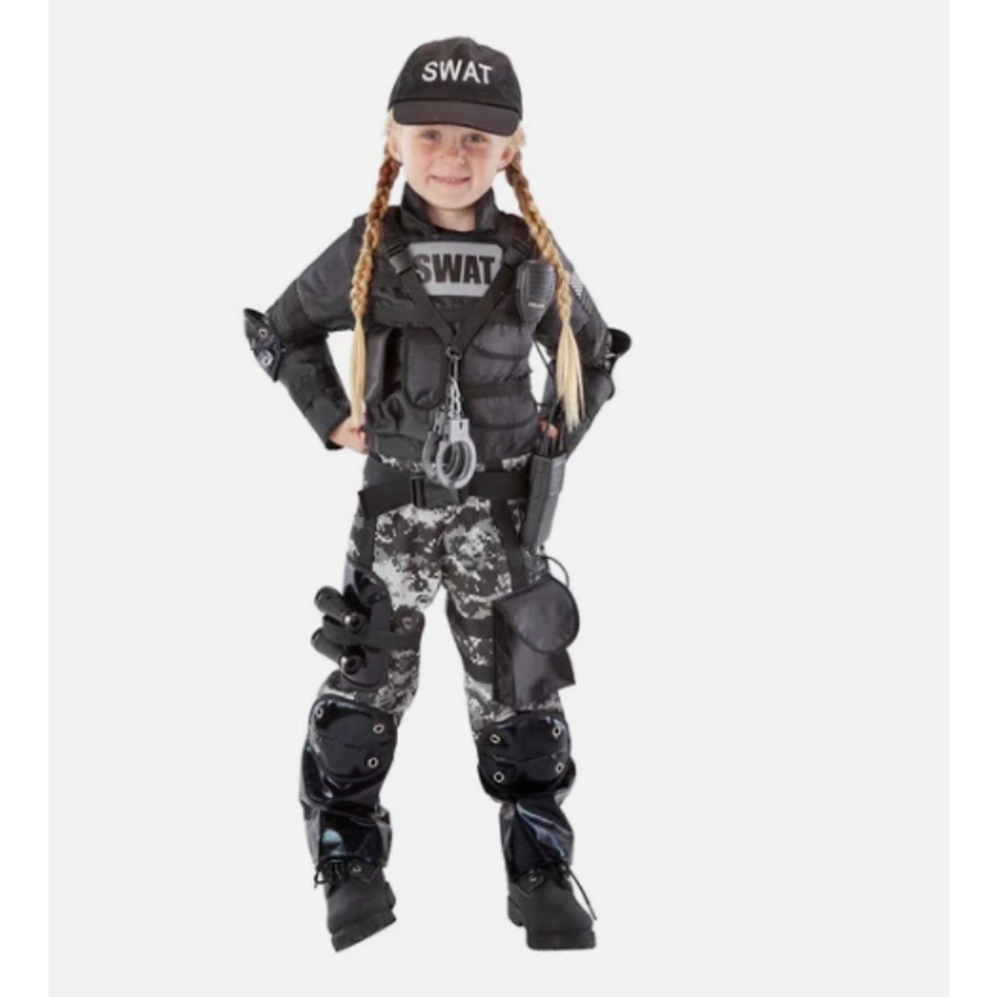SWAT Team Costume With Accessories Child Size 3-4 by Teetot & Co MISSING THE HAT