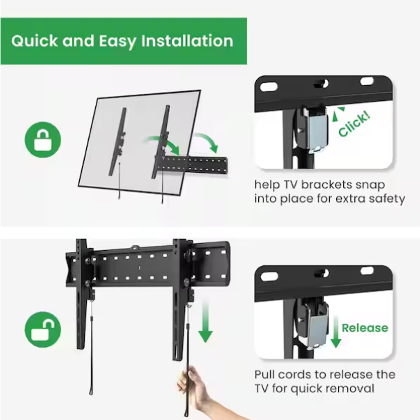Commercial Electric Tilt TV Wall Mount for 42 in to 90 in. TVs 1010778138