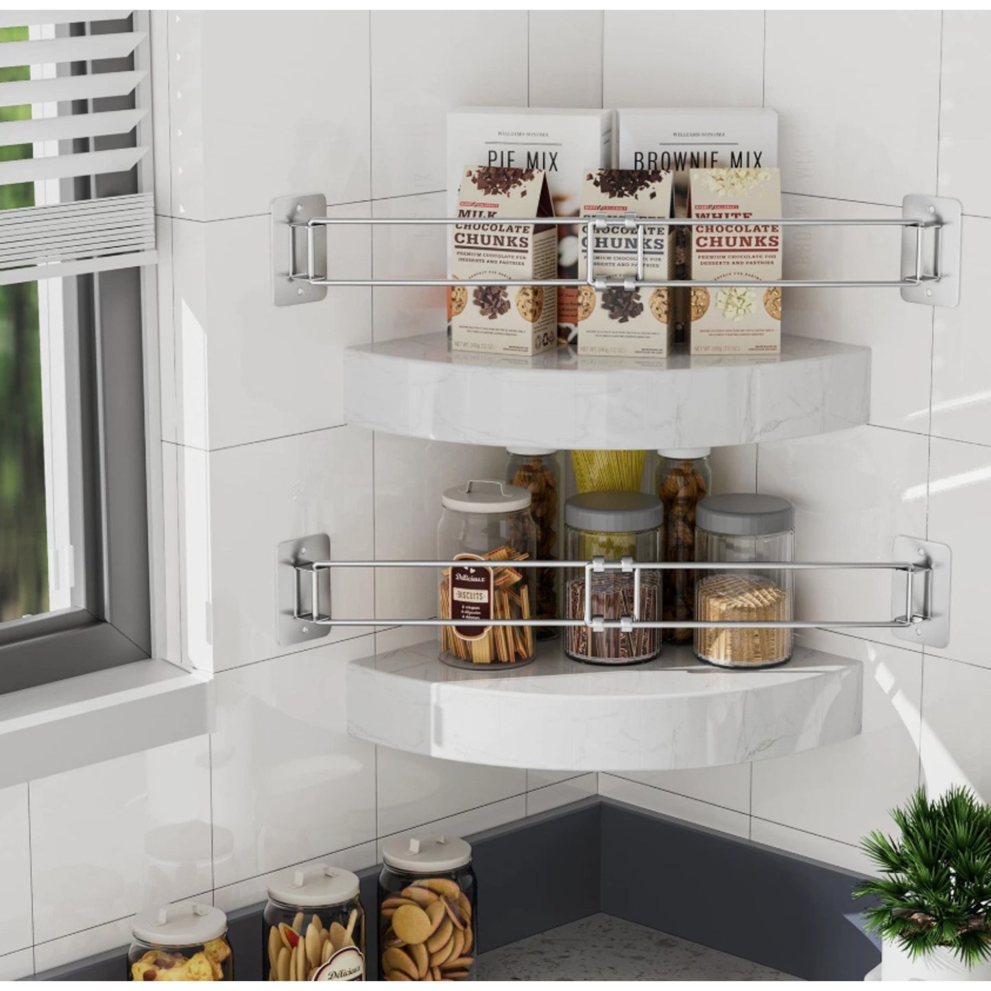 RV Corner Rod 2 Pack Camper Shelf Bar 7 13 Inches Adjustable Bathroom Organizer
