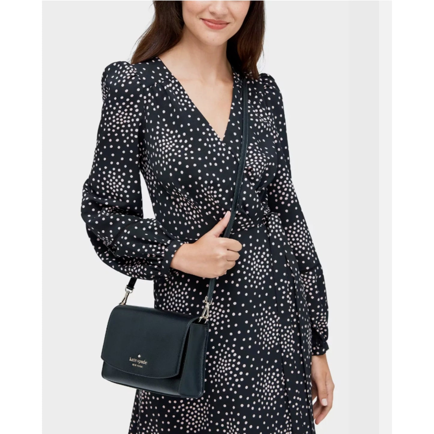 NWT Kate Spade Carson Convertible Crossbody Clutch Handbag Black WKR00119