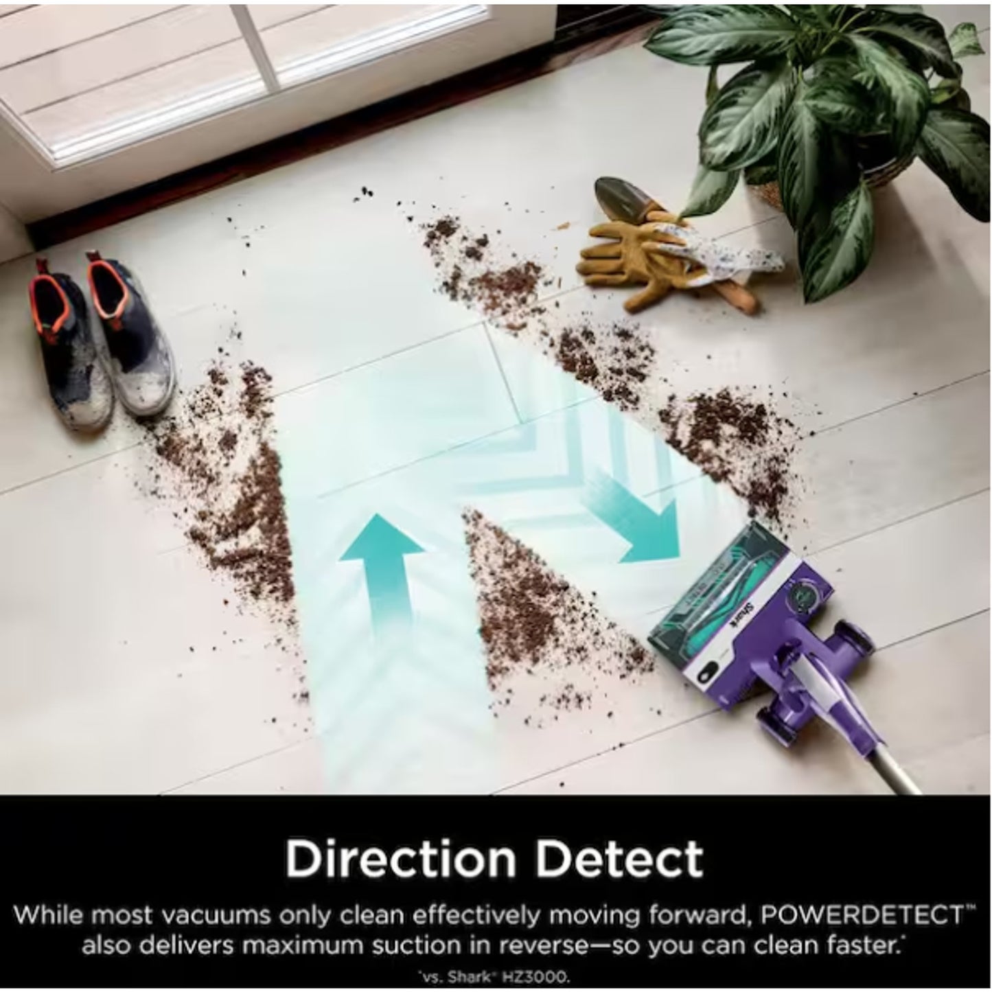 POWERDETECT Ultra-Light Corded Stick Vacuum with Duoclean Technology, Self-Clean