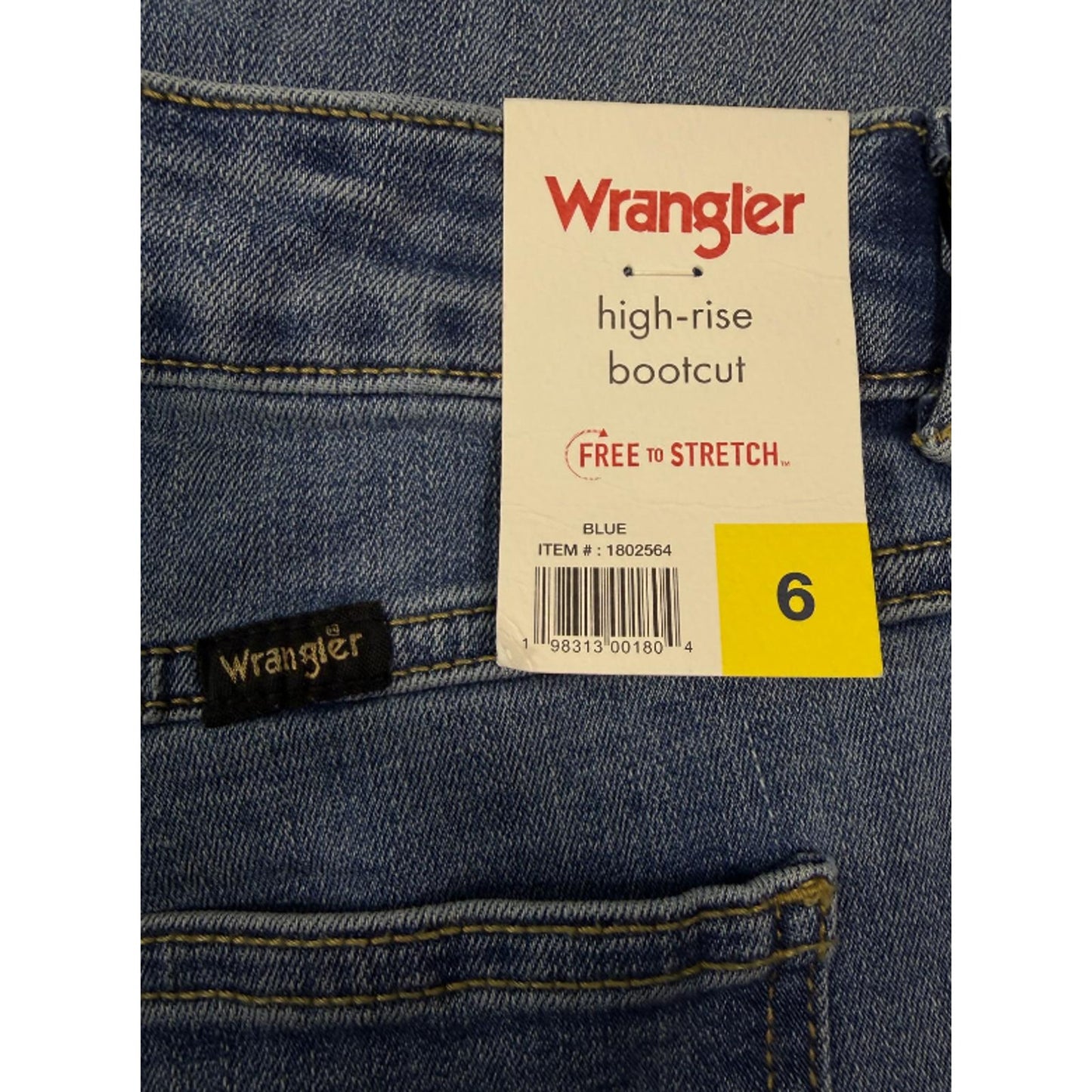 Wrangler Women’s High-Rise Bootcut Jeans Free to Stretch Blue Sz 6/28 32” Inseam