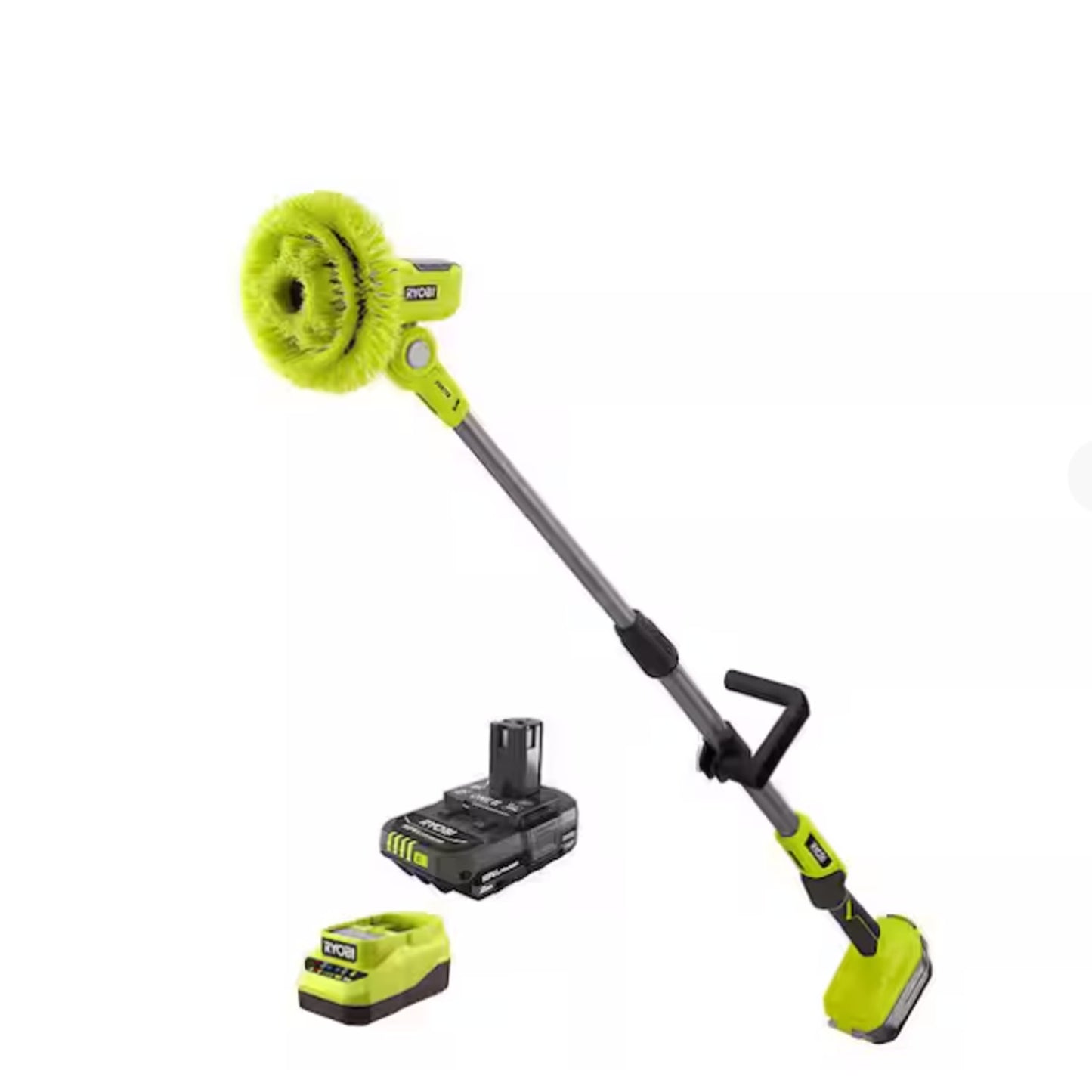 Ryobi ONE+ 18V P4500K Telescoping Power Scrubber Kit w/ 2.0Ah Battery &Charger