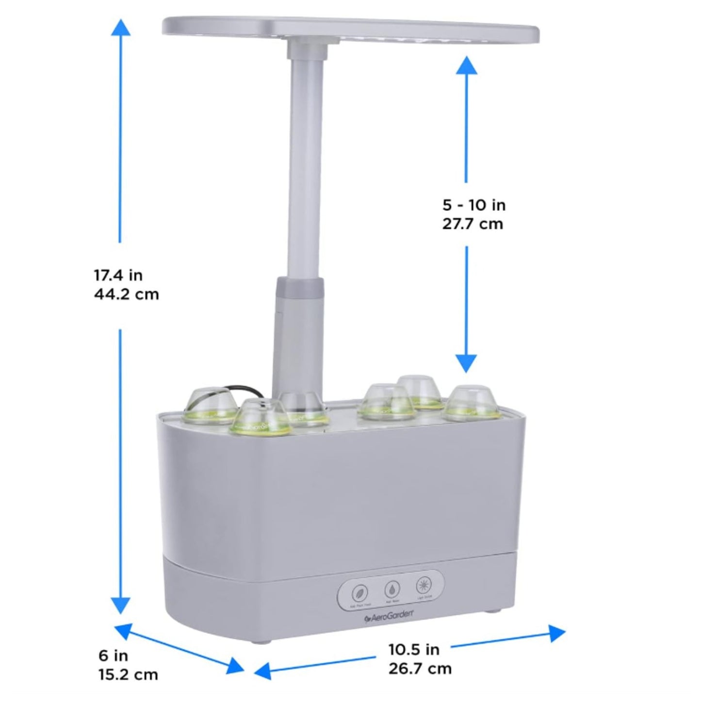 AeroGarden Harvest - Indoor Garden with LED Grow Light, Cool Gray