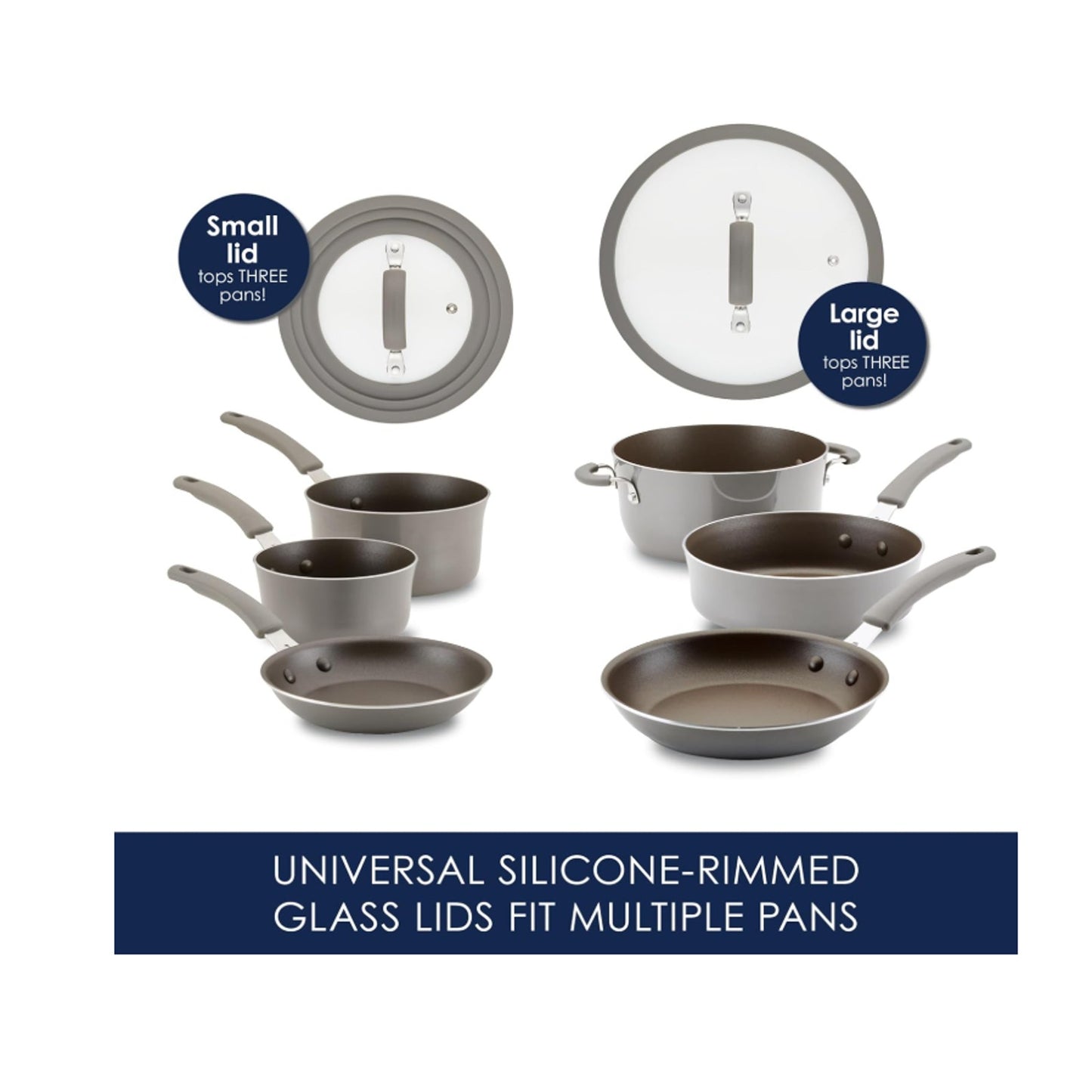 Rachael Ray 14742 Rachael Ray Cucina Nonstick Cookware Pots and Pans Set 10 Piec