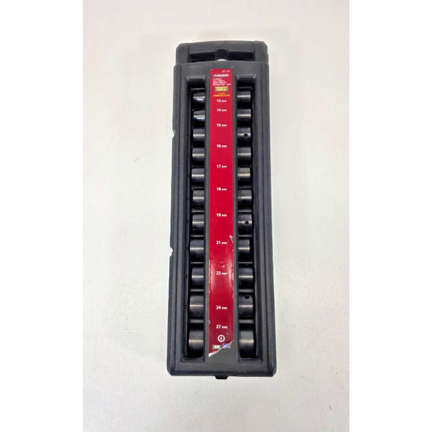 Husky 1/2 in. Drive Metric 6-Point Impact Socket Set w/ Storage Case (11-Piece)