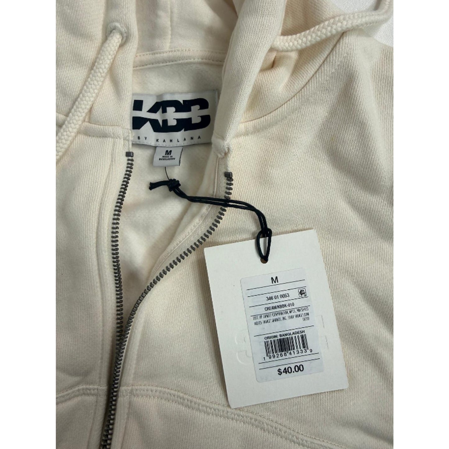 KBB by KAHLANA Women's 'the Zip-up Hoodie' - Cream M