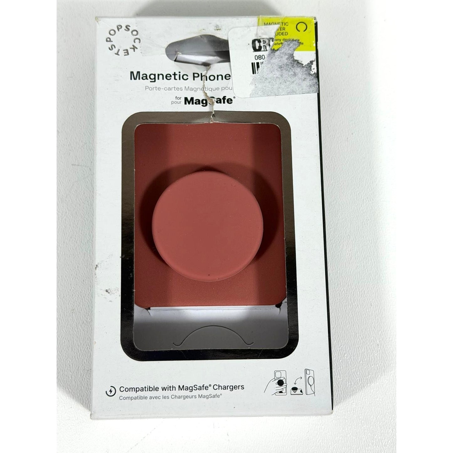 PopSockets Magnetic Phone Wallet with Grip and MagSafe - Clay