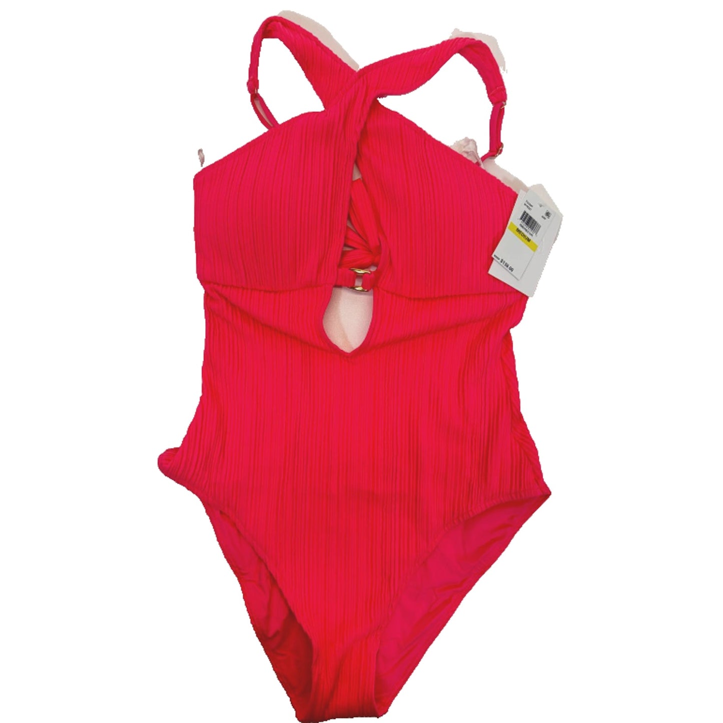 BECCA by Rebecca Virtue Womens Moon Ridge High-Neck One-Piece M Pink