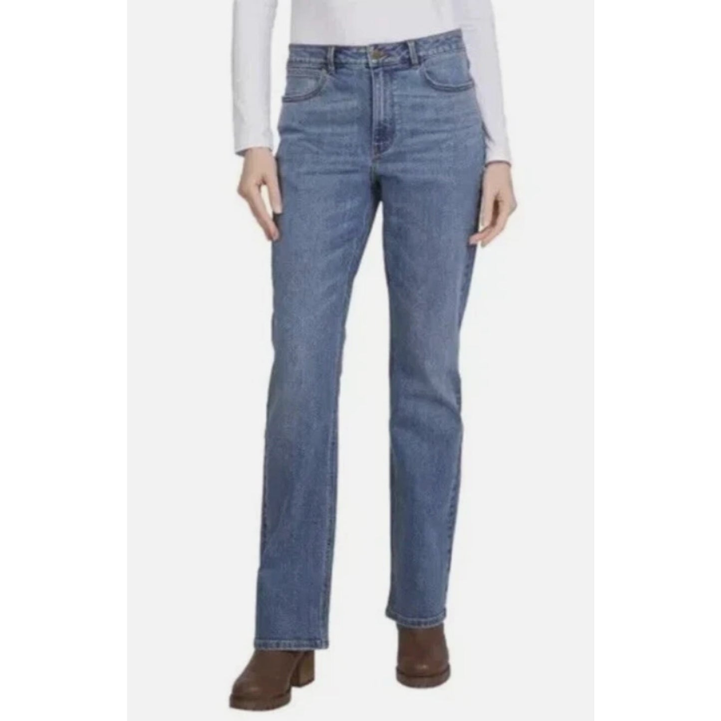 Wrangler Women’s High-Rise Bootcut Jeans Free to Stretch Blue Sz 8/29 32” Inseam