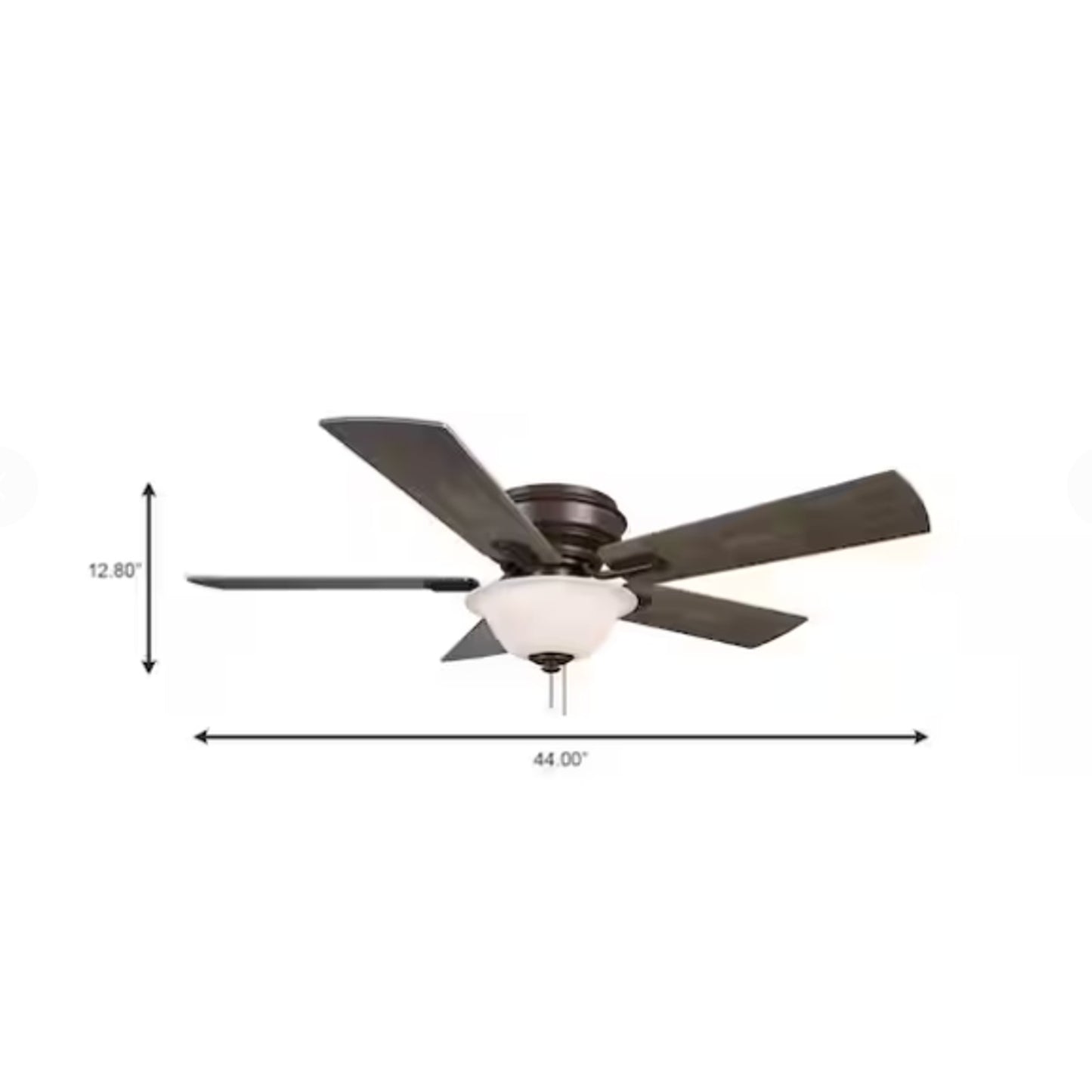 Hampton Bay Hawkins III 44 in. Indoor Oil Rubbed Bronze Flush Ceiling Fan
