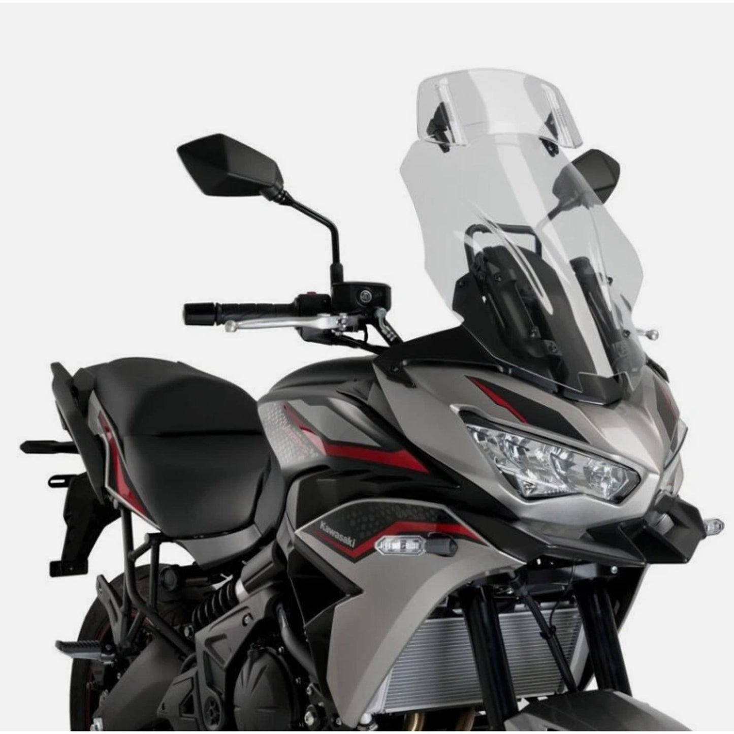 Puig 2.0 Multi-Adjustable Windscreen Visor - Clear, Clip-On Style / 300mm x