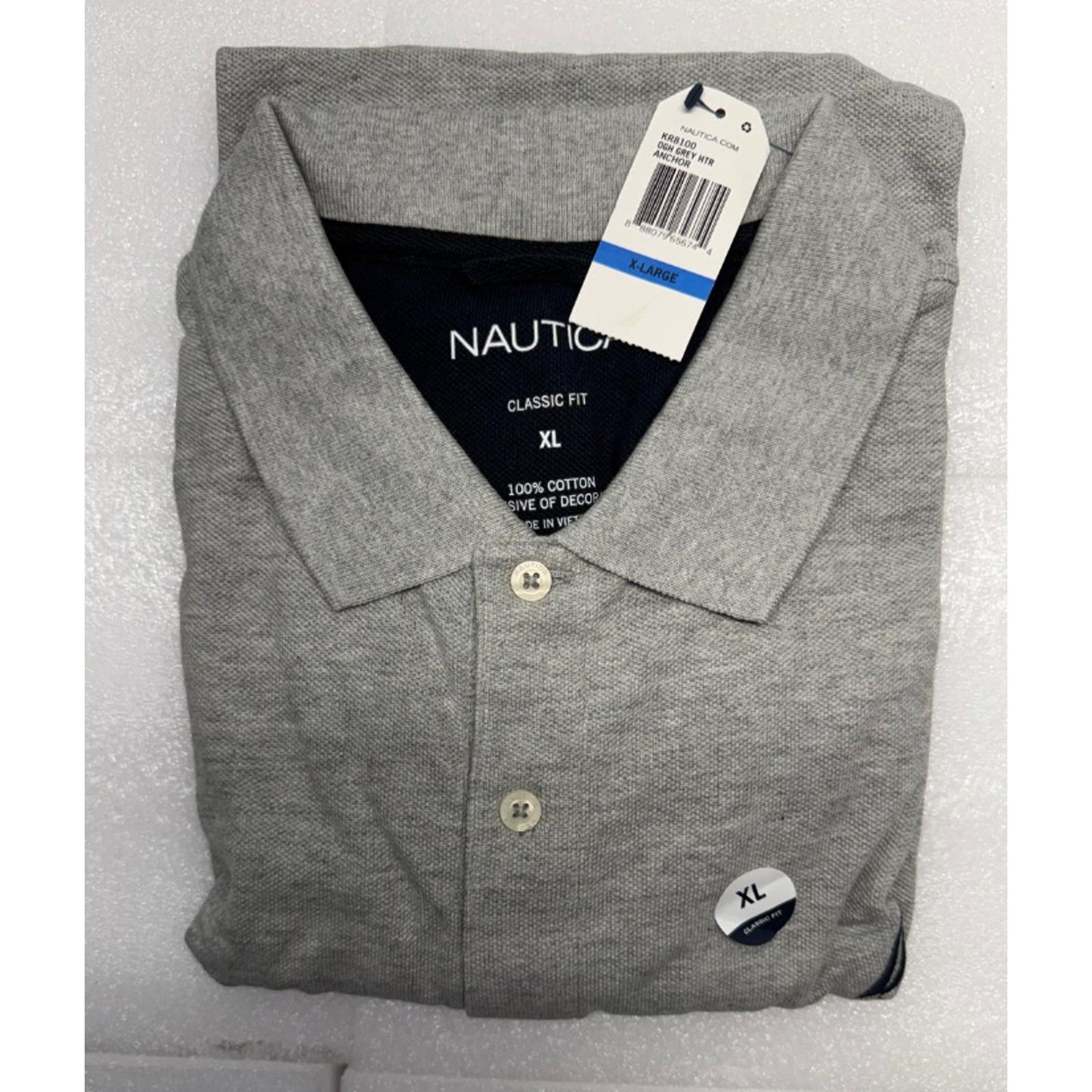 Nautica Men's Short Sleeve Solid Cotton Pique Polo Shirt XL