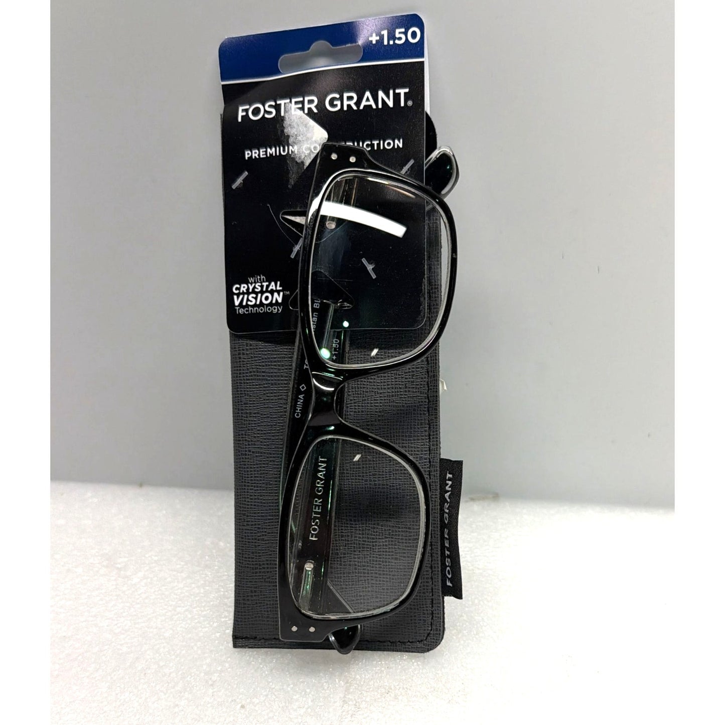 Foster Grant Reading Glasses With Bonus Case +1.50 Black G11-2