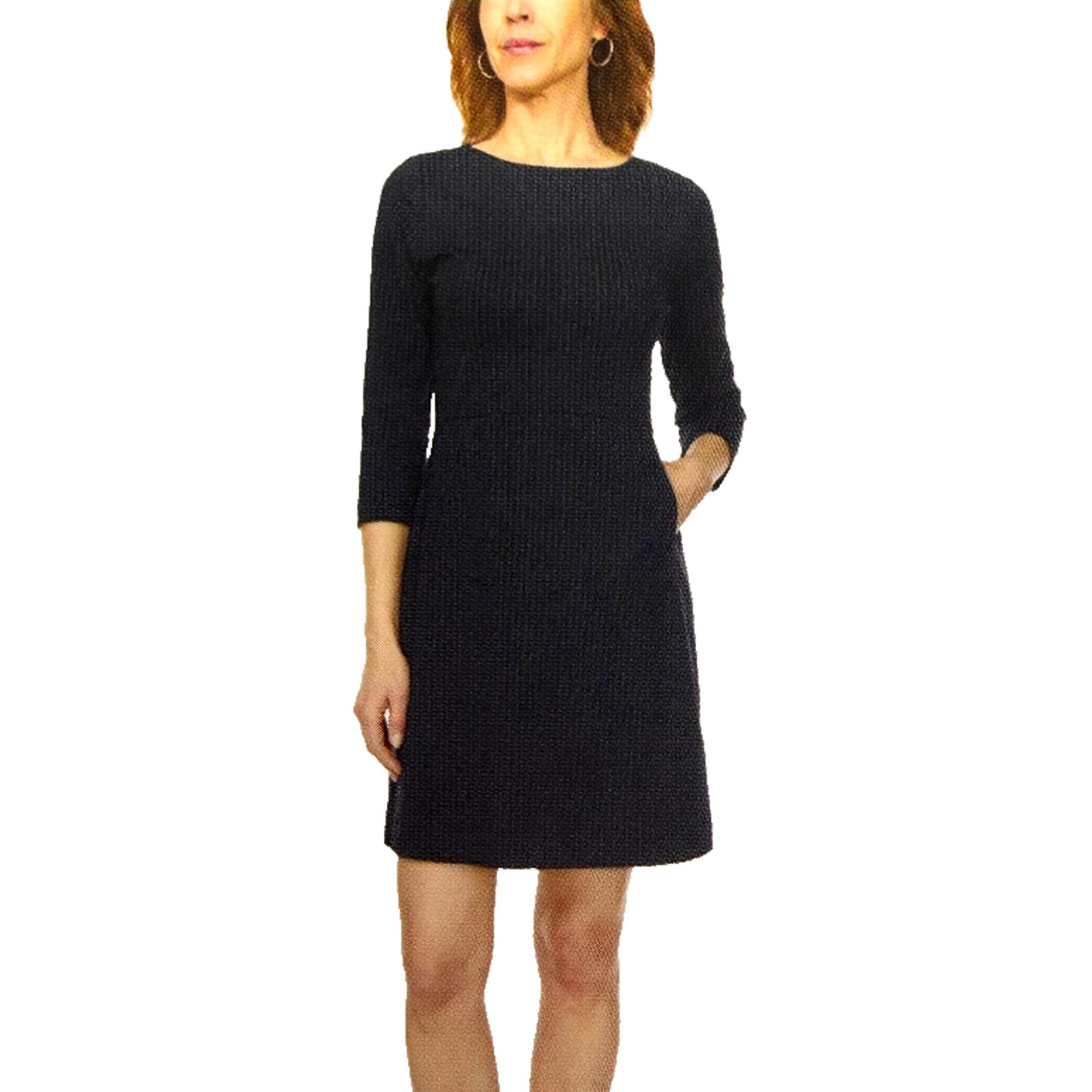 Buffalo David Bitton Luxe Ponte Dress Navy Stripe - XS