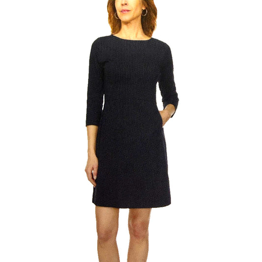 Buffalo David Bitton Luxe Ponte Dress Navy Stripe - XS