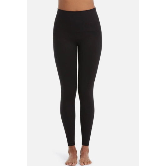 Spanx Look at Me Now Seamless Leggings Very Black Sz SMALL 2/4 FL3515
