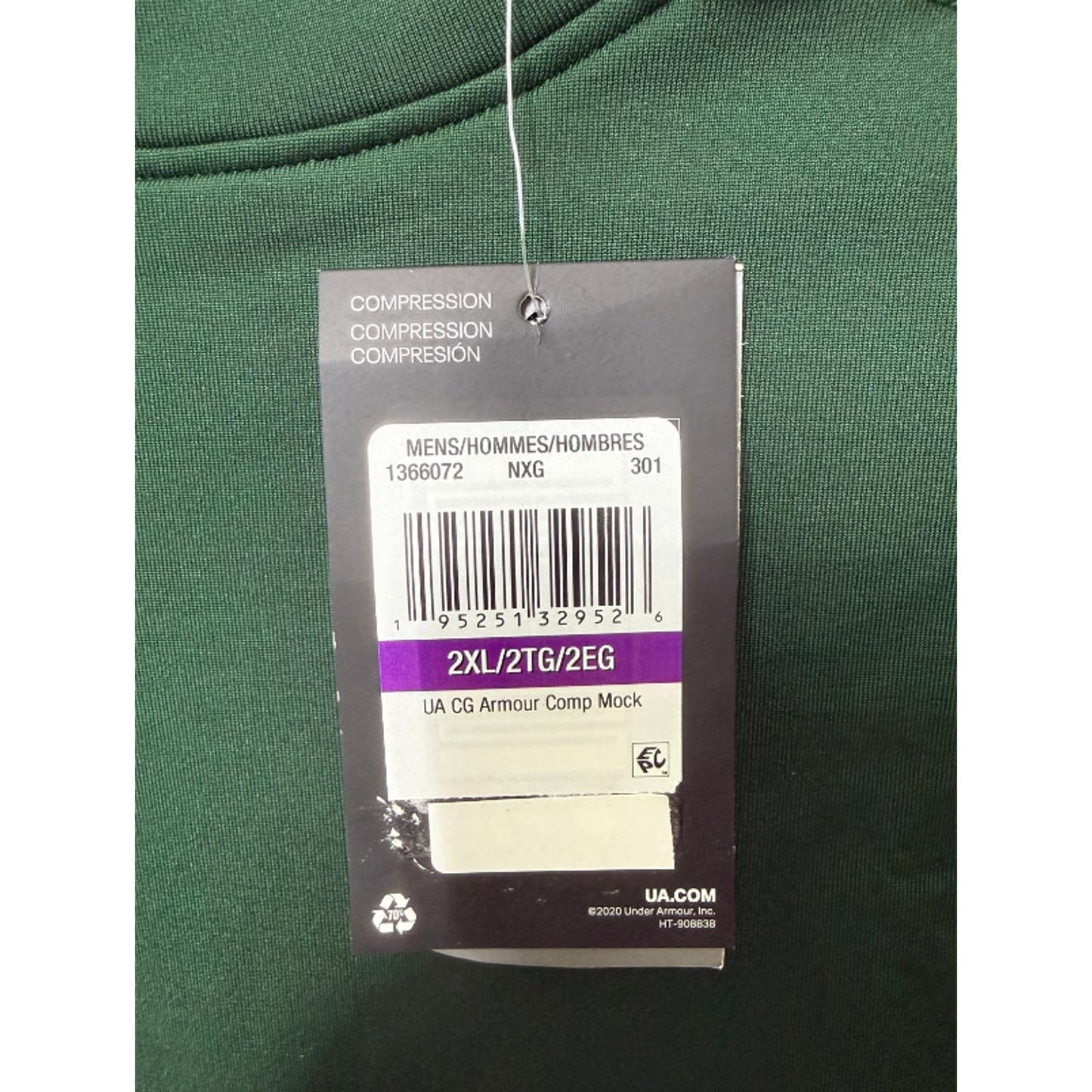 Under Armour Men's ColdGear Compression Mock Long Sleeve Size 2XL