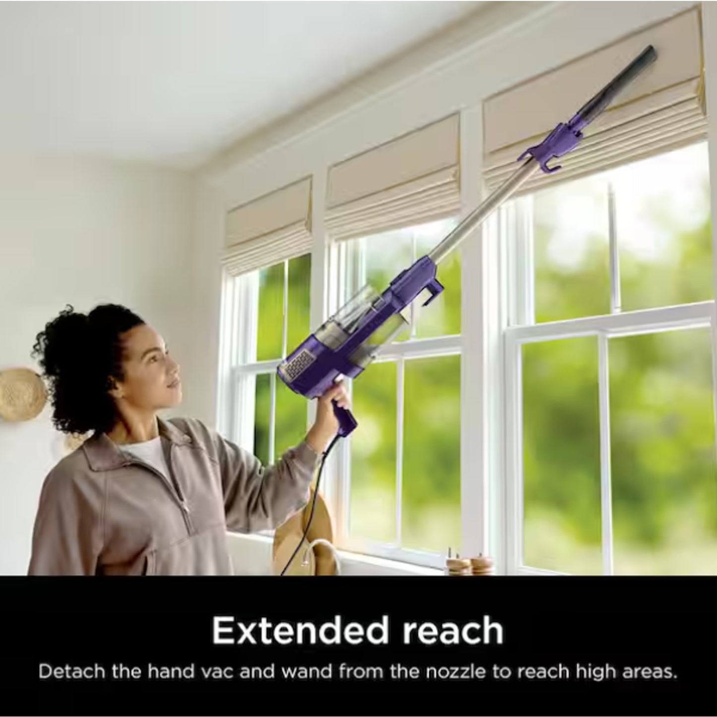 POWERDETECT Ultra-Light Corded Stick Vacuum with Duoclean Technology, Self-Clean