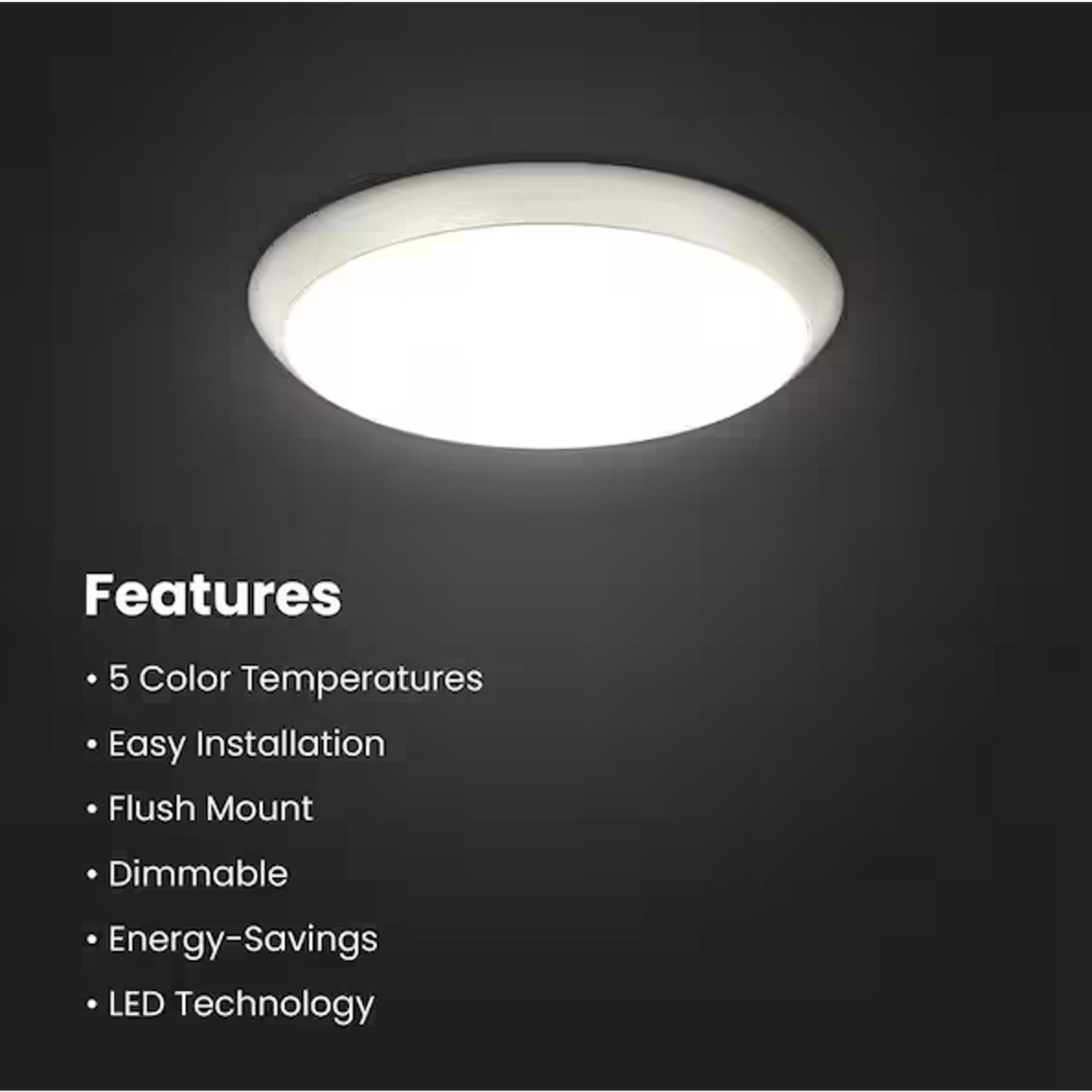 11 in. Brushed Nickel Motion Sensor Integrated LED Dimmable Selectable CCT Flush