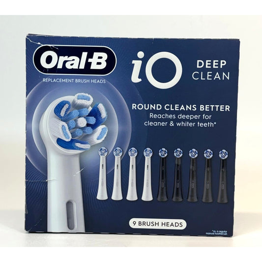Oral-B iO Deep Clean Replacement Toothbrush Head, 9-count