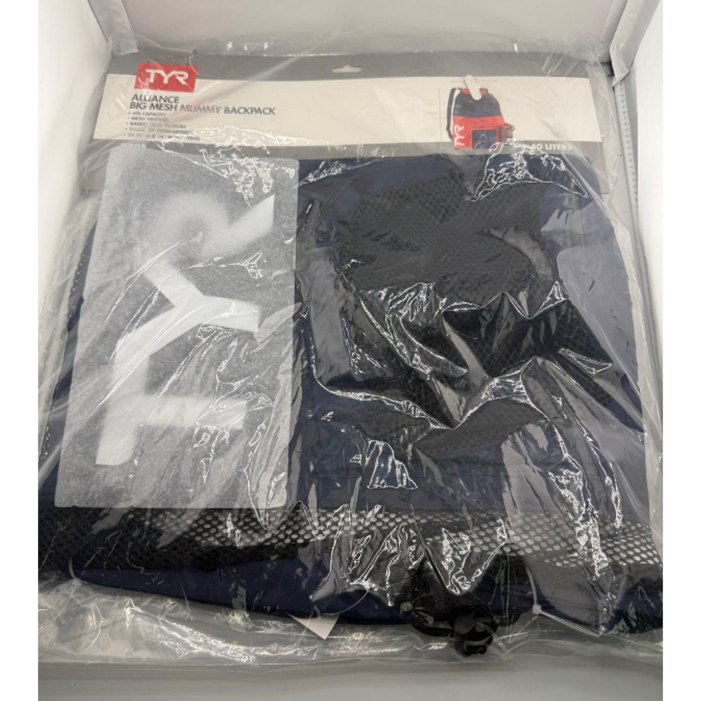 TYR LBMMB3401ALL Big Mesh Mummy Backpack Navy All Sealed-New